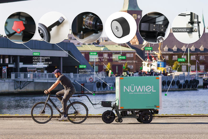 El primer remolque eléctrico del mundo para bicicleta con tecnología de sensores patentada, y con componentes normalizados de norelem 